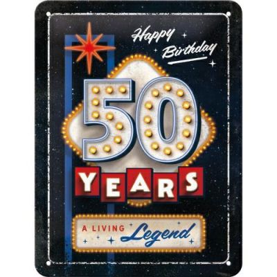 50 Lat Urodziny w stylu USA 15x20 Tablica - Szyld Plakat Reklama Logo
